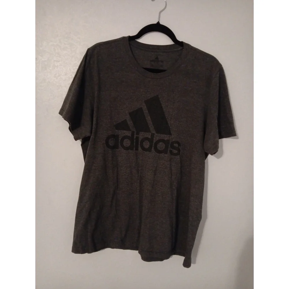 Adidas Amplifier Tee Mens XL Dark Grey Crew‎ Neck